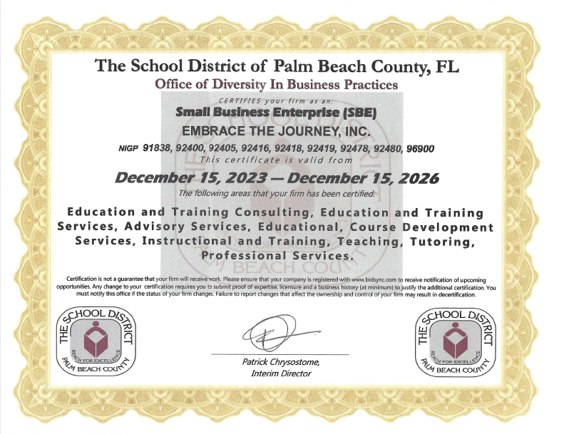 Small Business Enterprise Certification